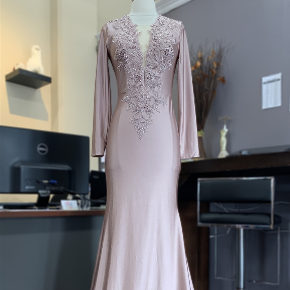 Long Sleeve Mermaid Mother of Bride Formal dress